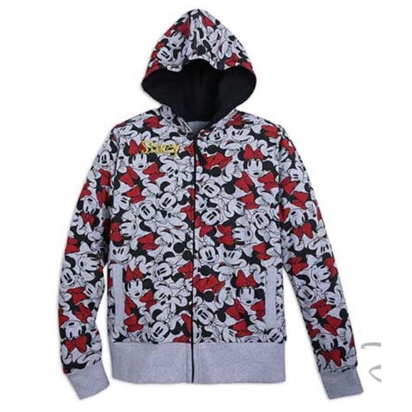 Disney Tops - Disney Minnie Mouse Faces Zip Hoodie